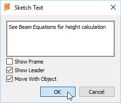 Sketch Text entry